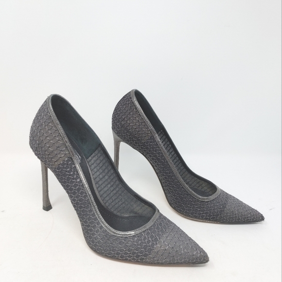 Christian Dior Essence Charcoal Mesh Pointed Toe Pumps Size 35 1/2 - Picture 4 of 11